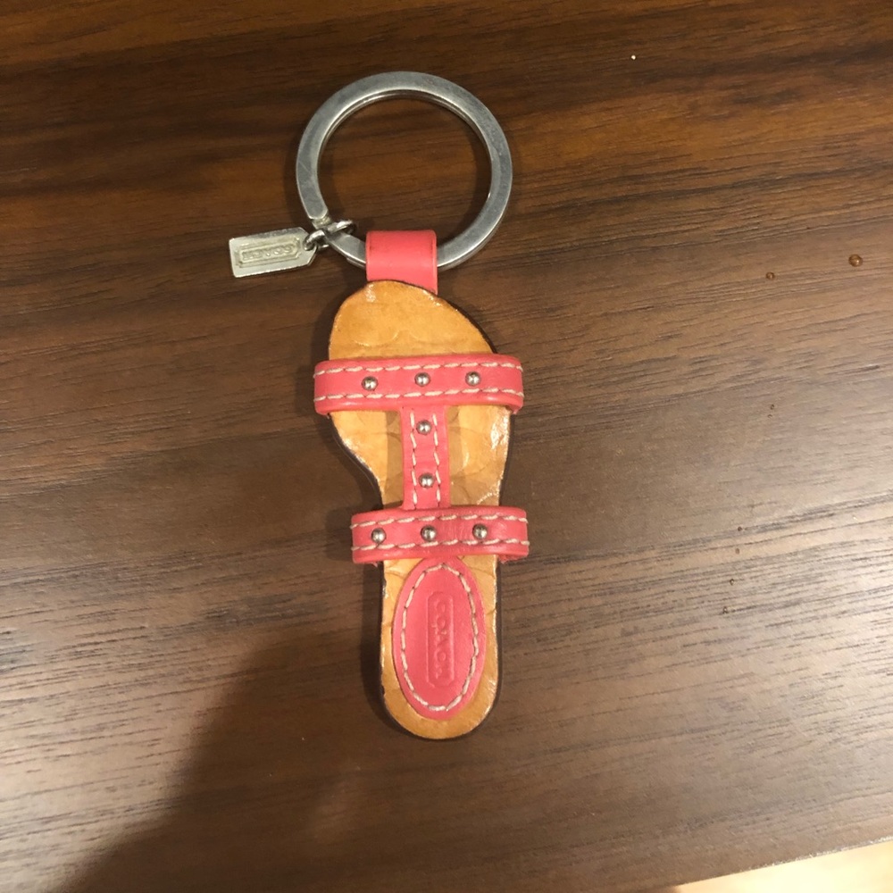Coach flip flop key chain